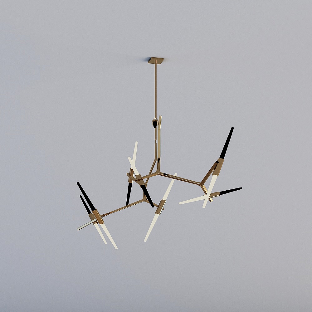 Geometric Pendant Lamp 3D Model for Modern Interiors