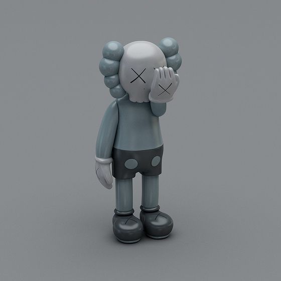 Kaws 3D Model - Unique Low-Poly Design