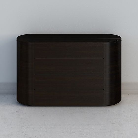 Elegant Low-Polygon Nightstand 3D model