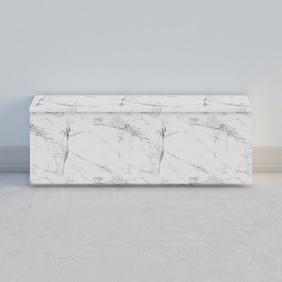 Elegant Marble TV Cabinet 3D model