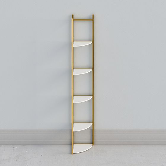 Elegant Ladder Shelf 3D model for Interior Design