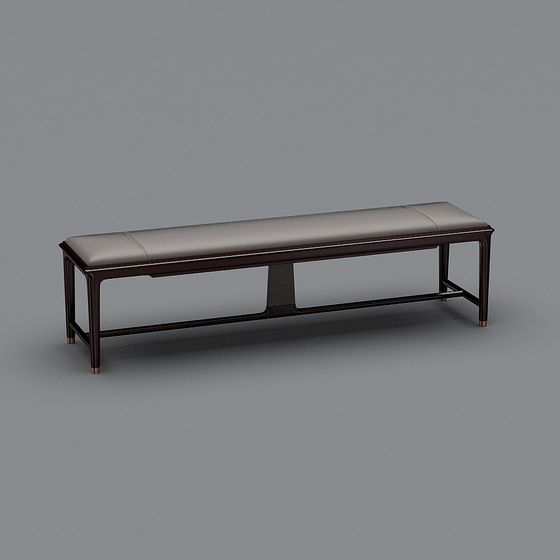 Elegant Long Bench 3D model