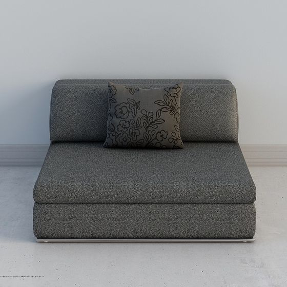 Stylish Low-Poly Sofa 3D model for Interior Projects