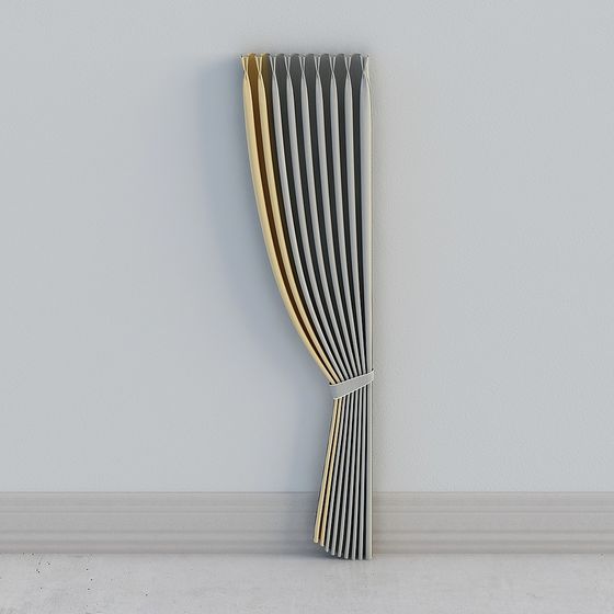 Streamlined Curtain 3D model for Contemporary Spaces