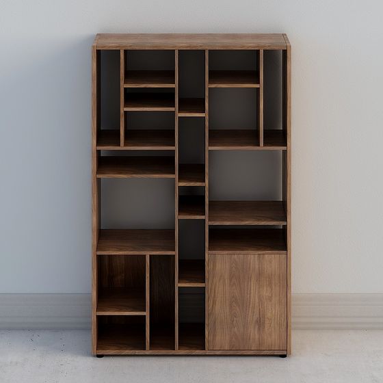 Stylish Modular Bookshelf 3D model for Contemporary Spaces