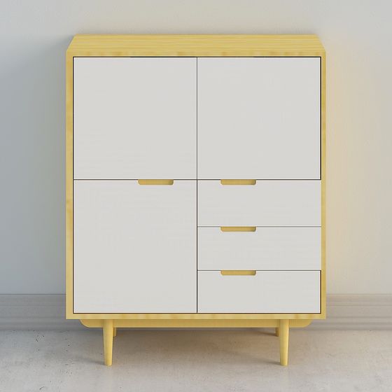 Nordic Style Storage Cabinet 3D Model