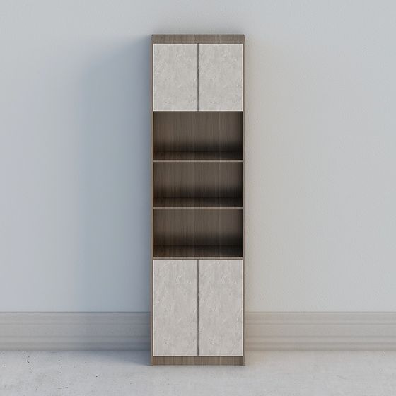 Black Hanging Wall Cabinet 3D Model
