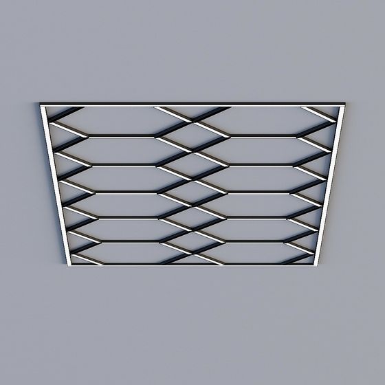 Geometric Ceiling Panel 3D Model for Modern Interiors