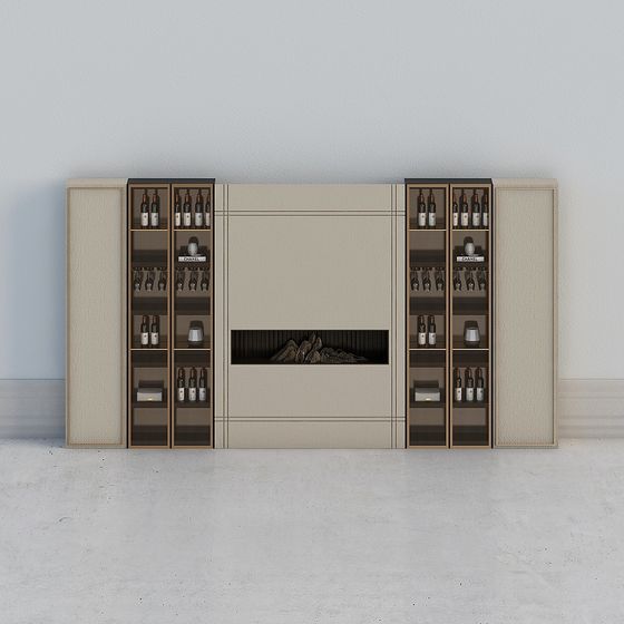 モダンライトラグジュアリー新中式ワインキャビネット