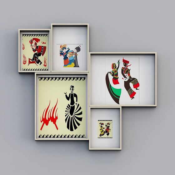 Folk Dancer Frame 3D Model for Cultural Projects