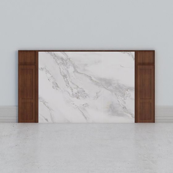 Elegant Marble Double Door 3D model