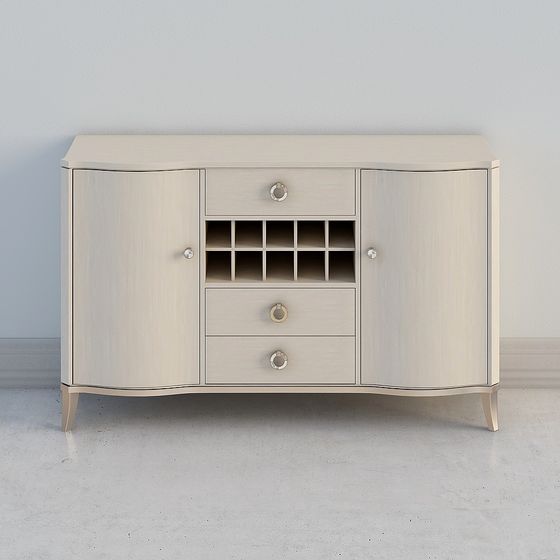 Elegant Modern Wine Cabinet 3D model