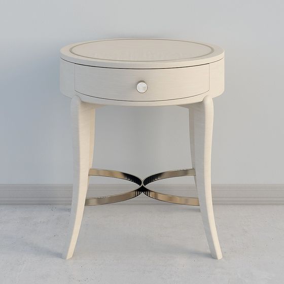 Elegant Round Side Table 3D model