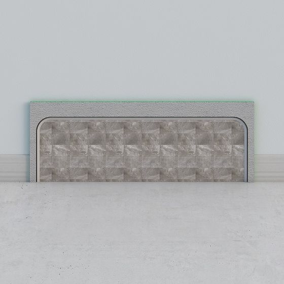 Low Poly Architectural Decorative Panel 3D model