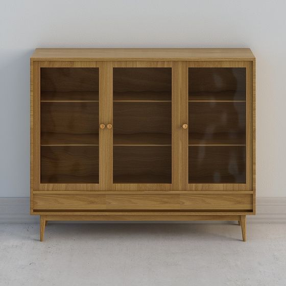 Mid-Century Display Cabinet 3D model
