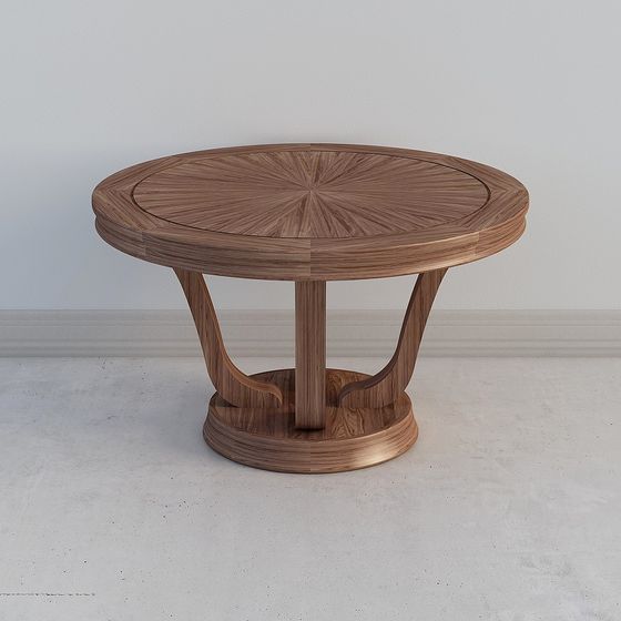 Elegant Round Table 3D model for Modern Interiors