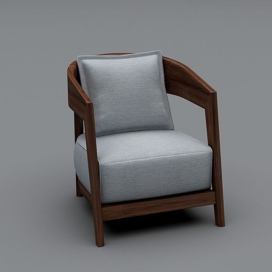 Elegant Low Polygon Armchair 3D model