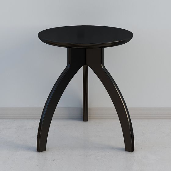 Streamlined Round Table 3D model