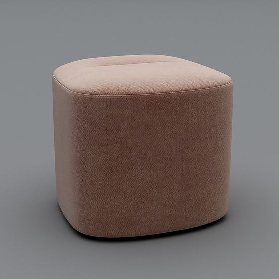 Cozy Ottoman 3D model for Modern Interiors