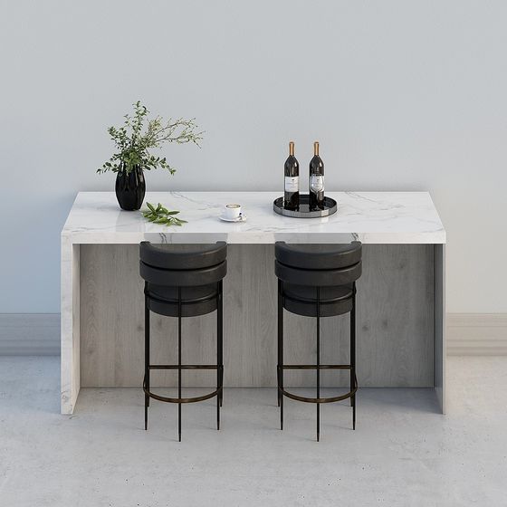 Earth Color Bar 3D Model for Modern Spaces
