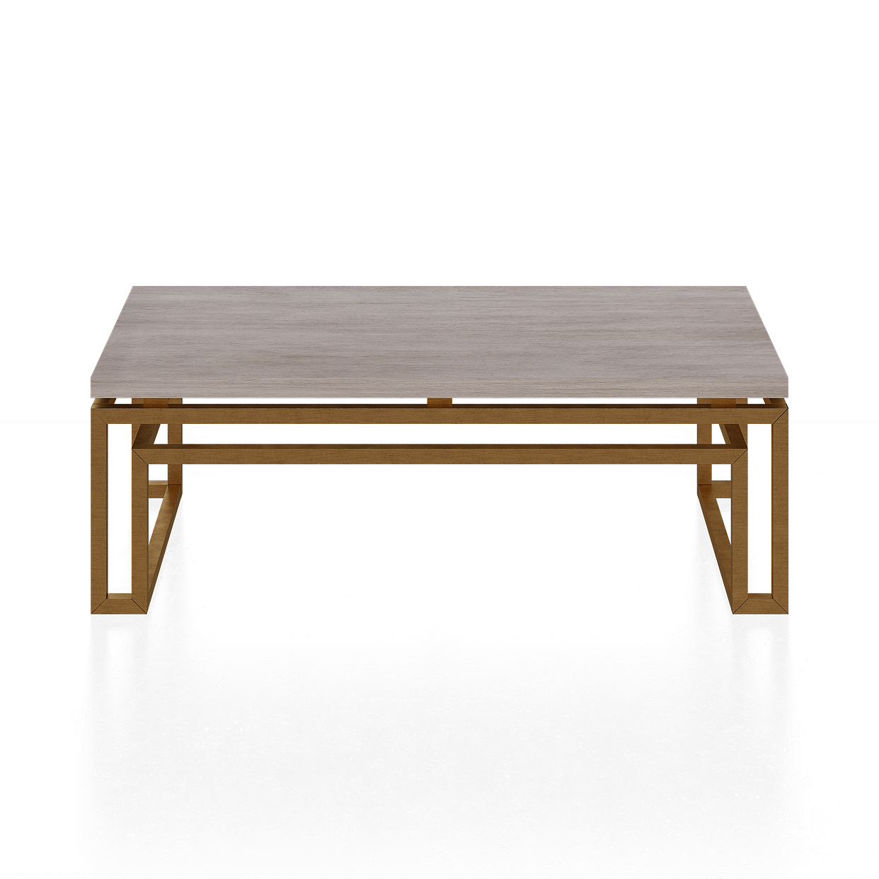 Art Deco Coffee Tables – Earth Tone Wood & Brass