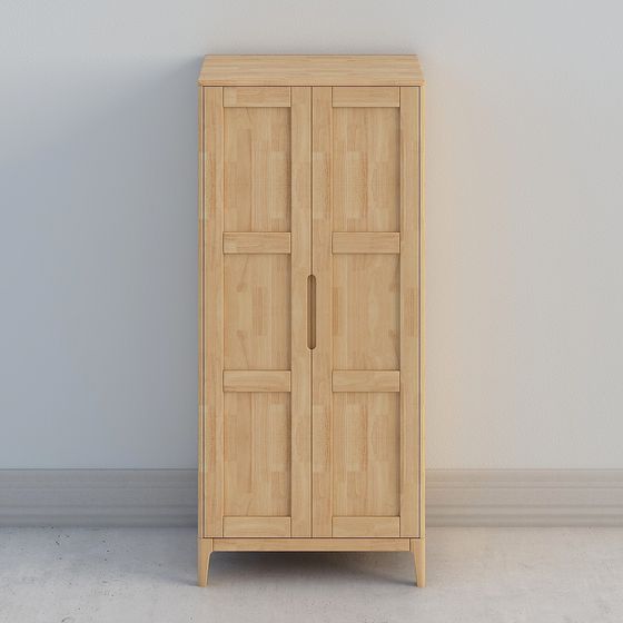 Stylish Low-Polygon Wardrobe 3D model