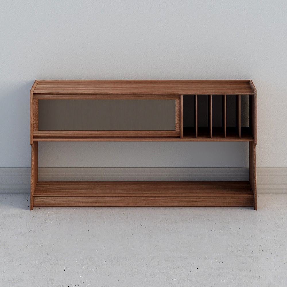 Urban Bookshelf 3D model - Low Poly High Detail