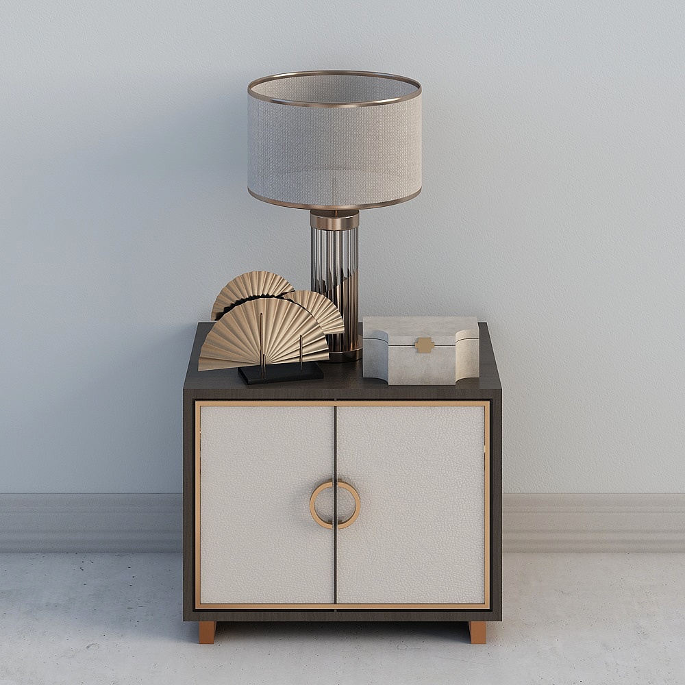 Elegant Low-Poly Nightstand 3D model