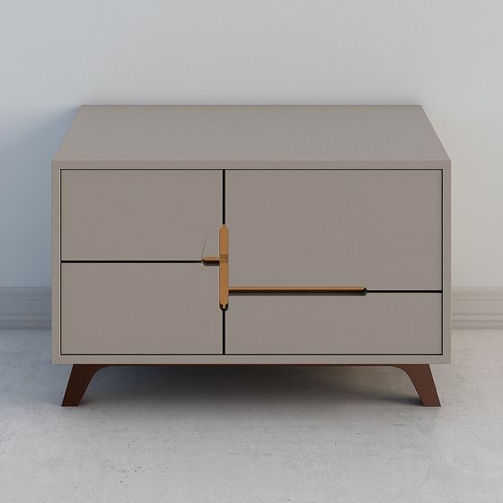 Stylish Corner Side Cabinet 3D model for Modern Interiors