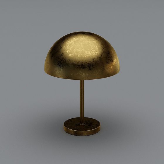 Vintage Gold Table Lamp 3D model