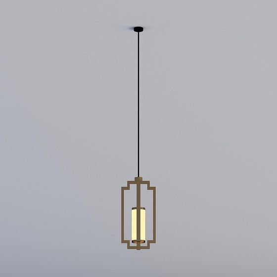 Elegant Low-Poly Chandelier 3D model