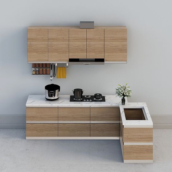 Modern Kitchen Cabinets,Brown
