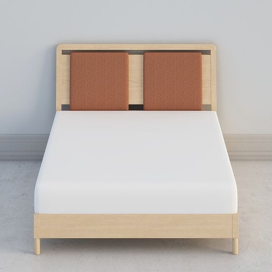 Stylish Dual Bed Frame 3D model