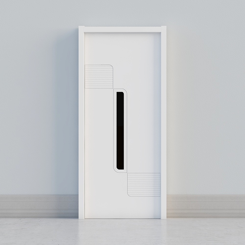 Porte en verre blanc minimaliste