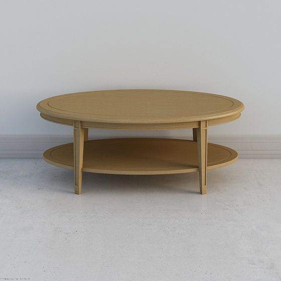 Stylish Oval Coffee Table 3D model for Modern Spaces