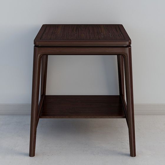 Window Side Table Poly Model Urban Corner Side Table 3D Model – Low-Poly Wood Texture