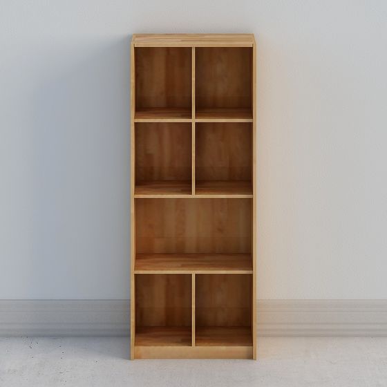 Modern Low-Polygon Bookshelf 3D model