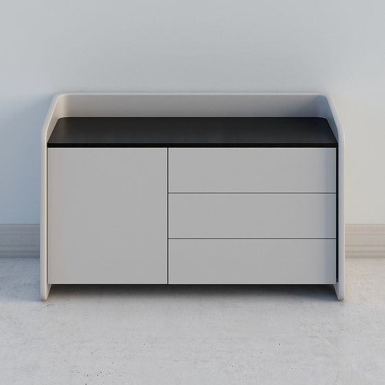 Urban Corner Storage Cabinet 3D model for Creative Spaces