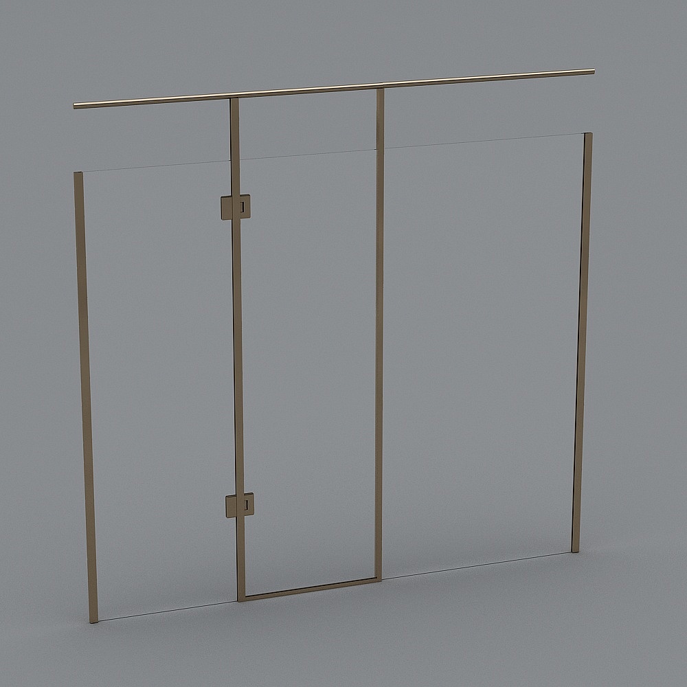 Glass Sliding Door 3D Model