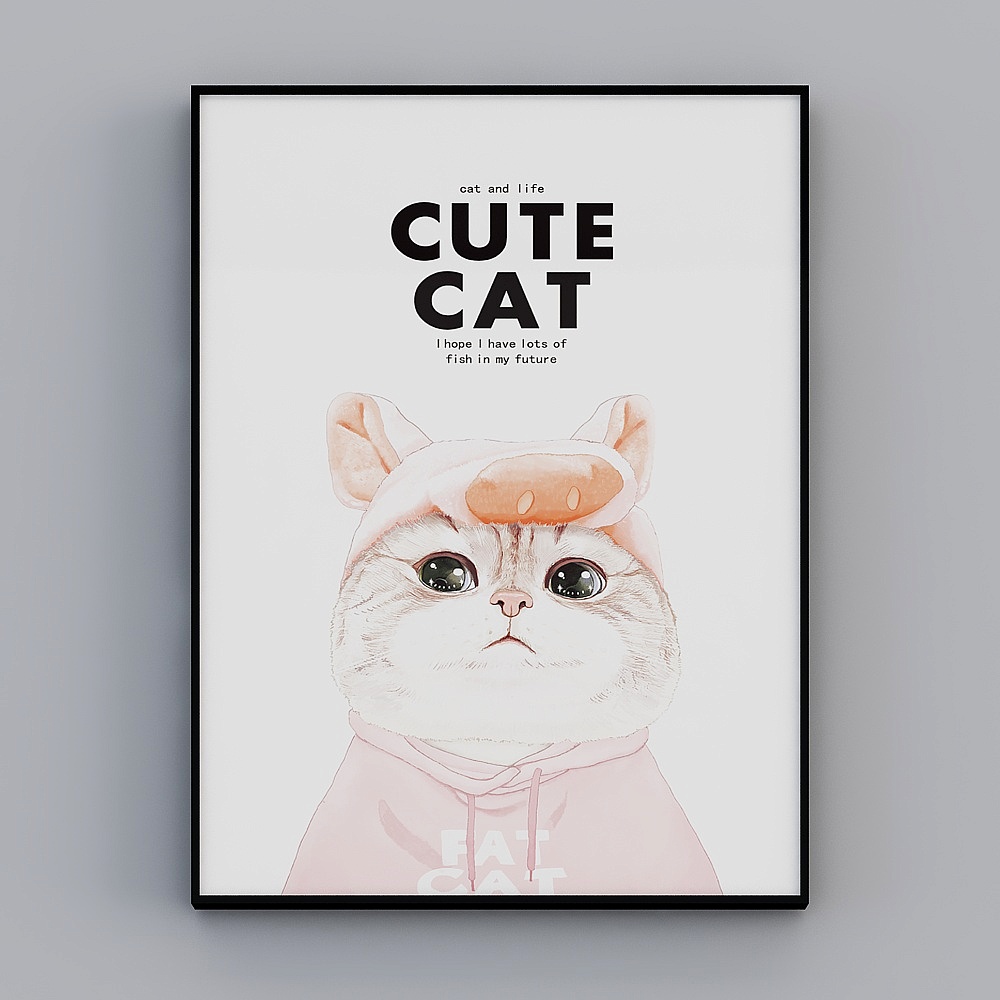 Cute Cat 3D Model - Low Poly & High Detail