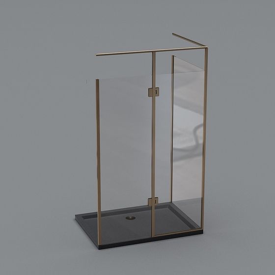 Sleek Modern Shower Enclosure 3D model