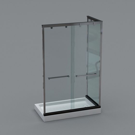 Modern Minimalist Shower Room 3D model