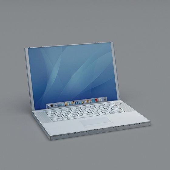 Stylish Low-Poly Laptop 3D Model