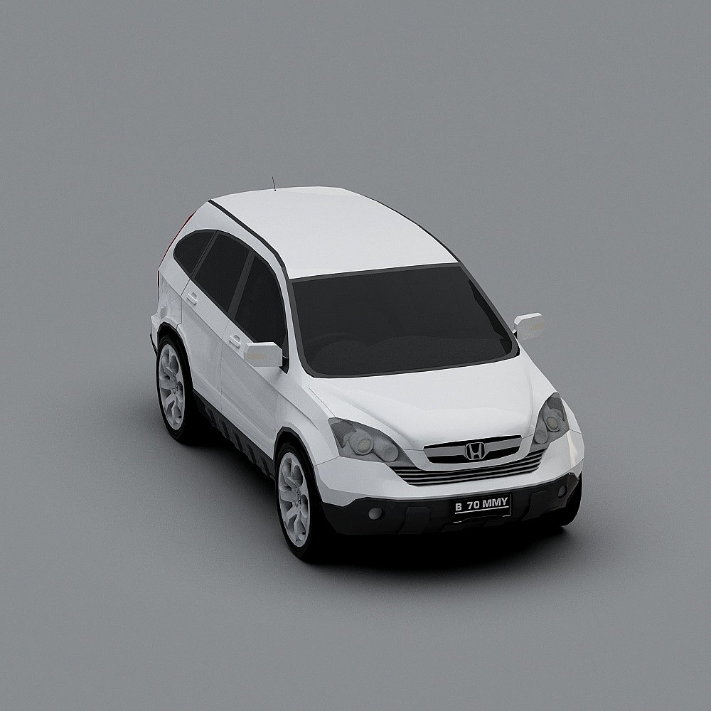 Low-Poly Honda CR-V SUV 3D Model