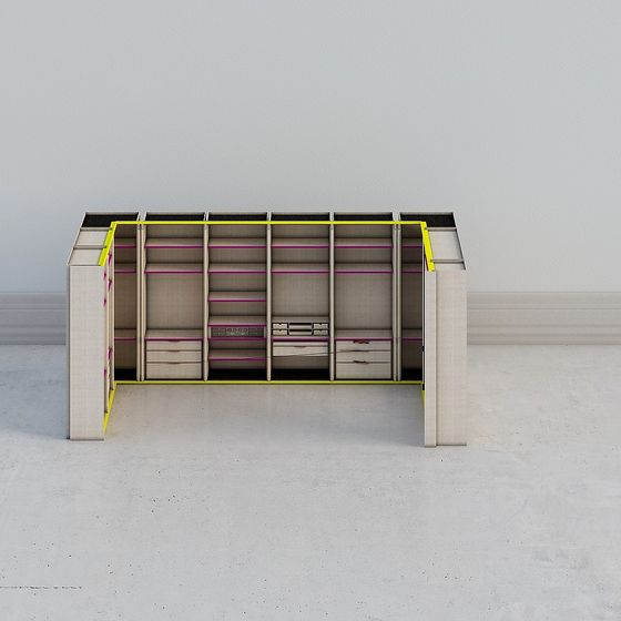 Urban Bookshelf 3D model for Modern Design