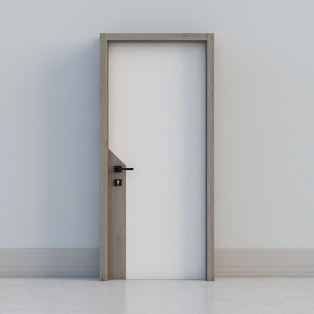 modern white grey door