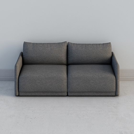 Sleek Low-Poly Sofa 3D model for Contemporary Spaces