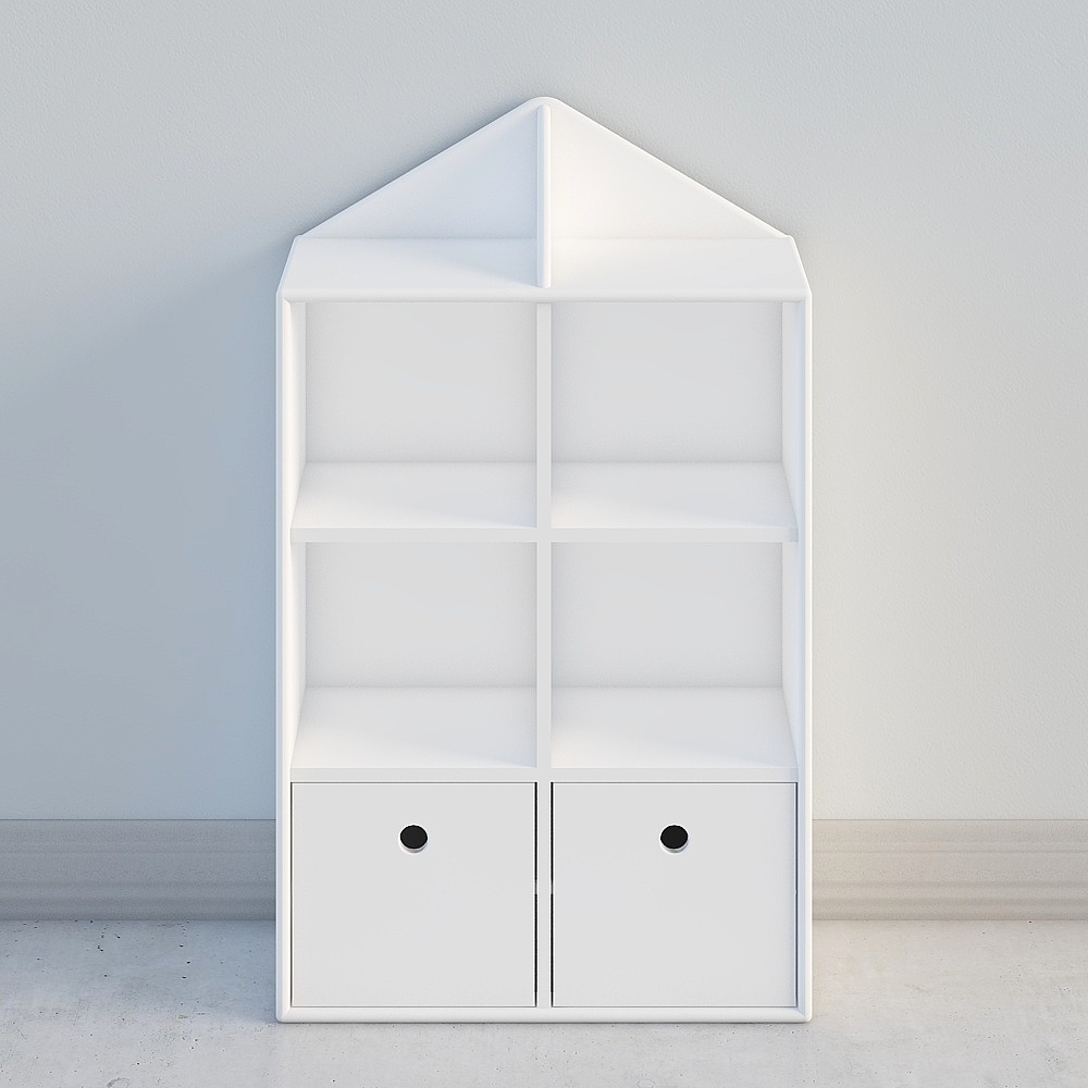 Minimalist Roof Bookshelf 3D model