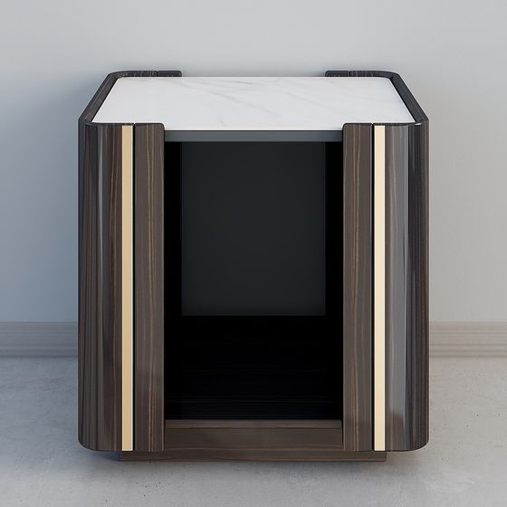 Modern Luxury Marble Side Table 3D model