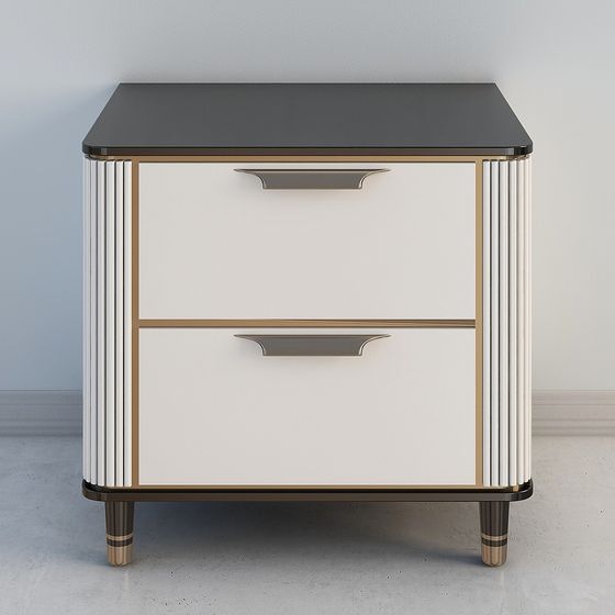 Stylish Bedside Table 3D model for Contemporary Spaces